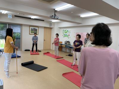 棒ビクスに手嶋先生来られました。